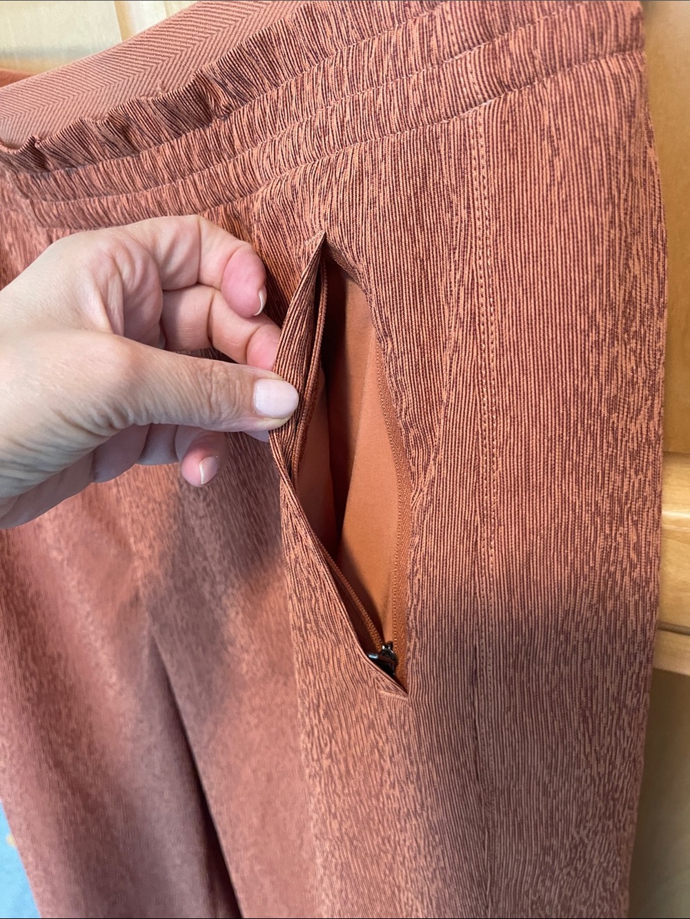 Athleta Rusty Rose Textured Wide-Leg Pants - Picture 3 of 10
